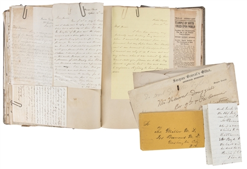 Large Collection of Civil War Prison Camp Letters and Documents 
